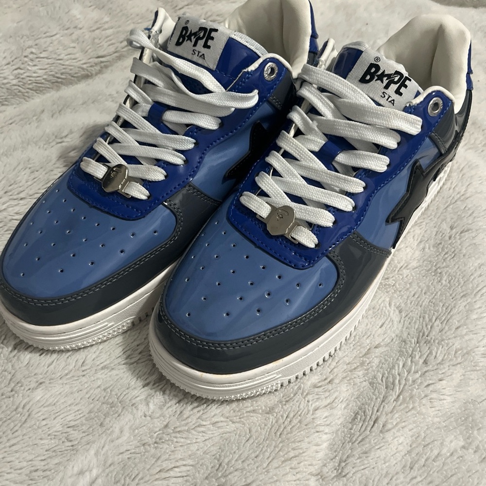 The Bathing Ape Bape Bapesta Blue Grey